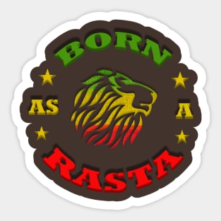 Born as a Rasta, Rastafarian Sticker